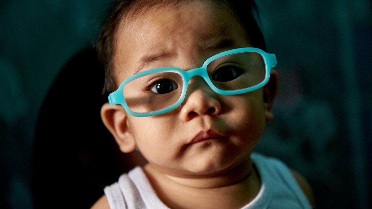 a premature baby who suffers from ROP