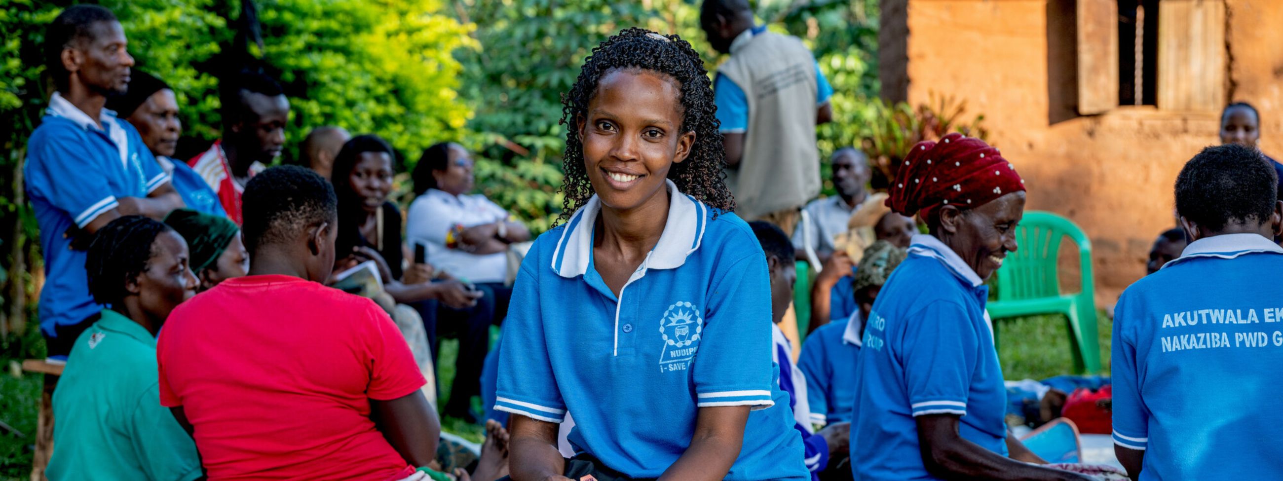 A group of women in a village meeting
